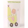 Hand Finished New Baby Card Girl